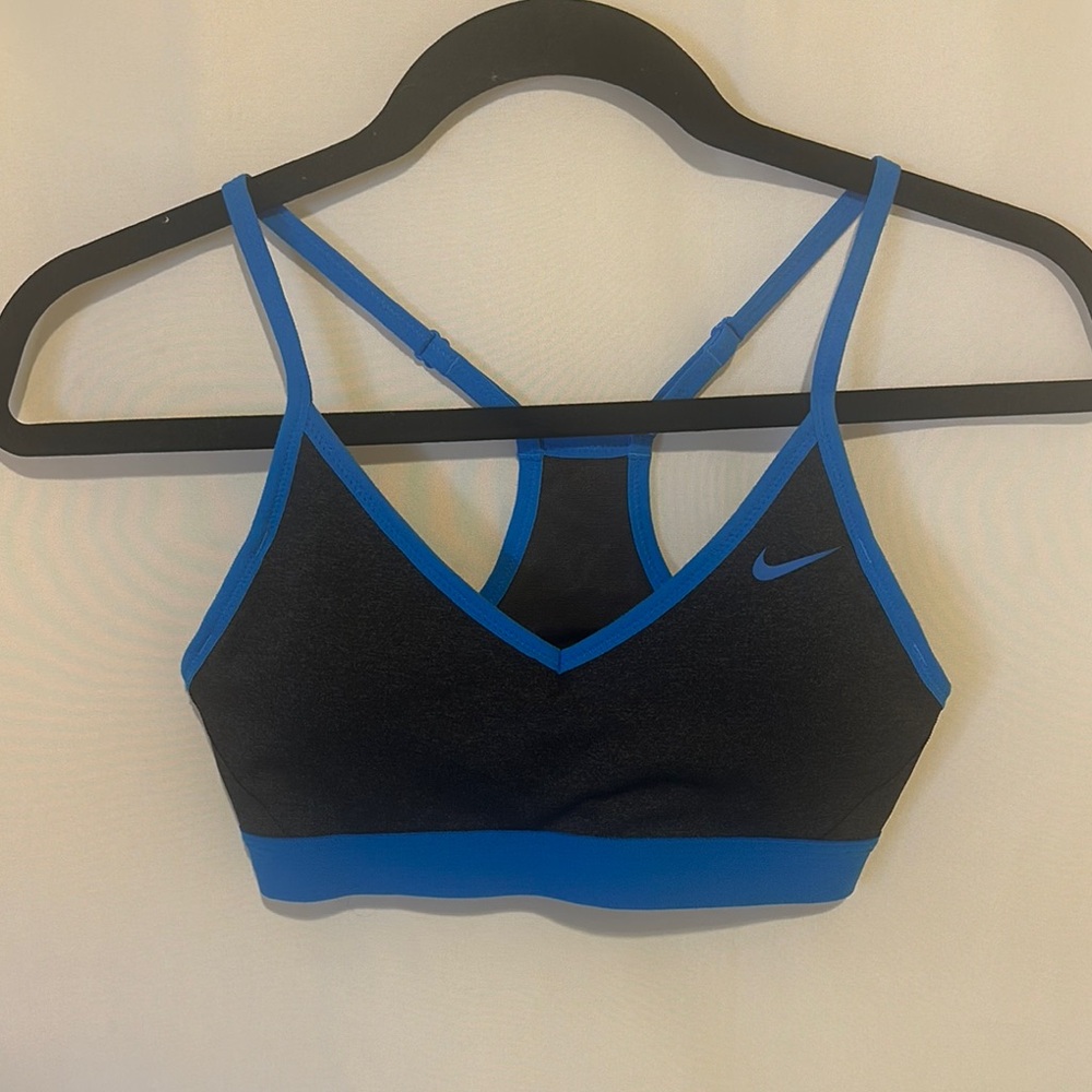 Nike Black and Blue Sports Bra